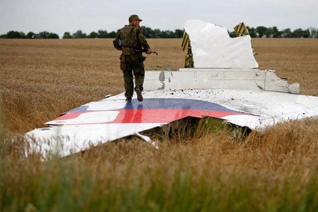 Xác chiếc máy bay Boeing thực hiện chuyến bay MH17 bị bắn rơi ở Ukraine năm 2014.