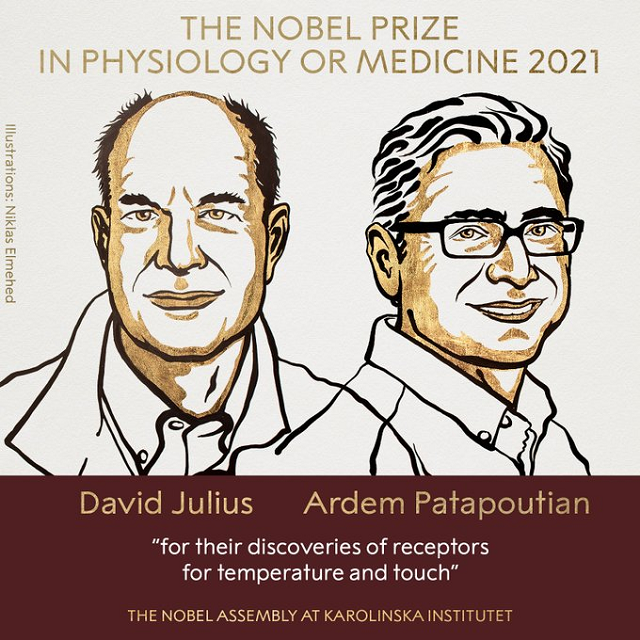 2 nhà khoa học đoạt giải Nobel Y học 2021.