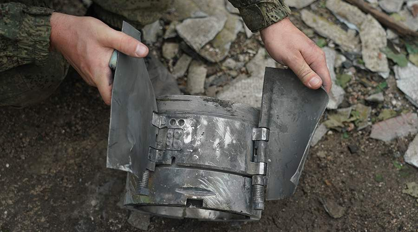 Mảnh vỡ của tên lửa "lạ" được lực lượng Ukraine sử dụng.