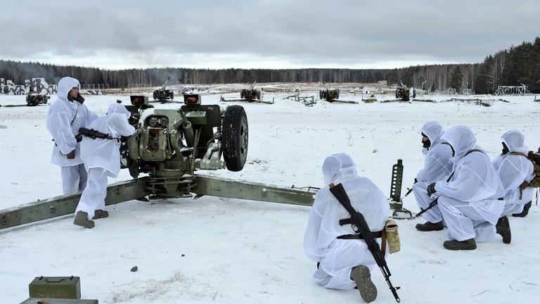 Binh sĩ Nga huấn luyện ở Kostroma. Ảnh: Sputnik.