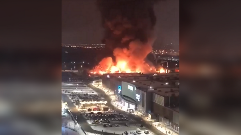 Cháy lớn ở Moscow.