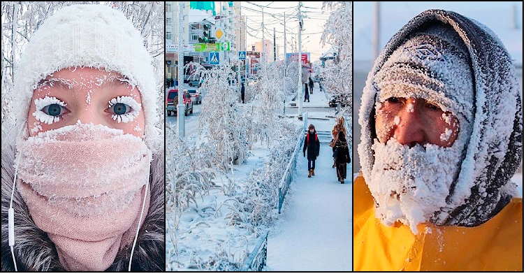 Người dân Yakutia trong thời tiết lạnh giá.