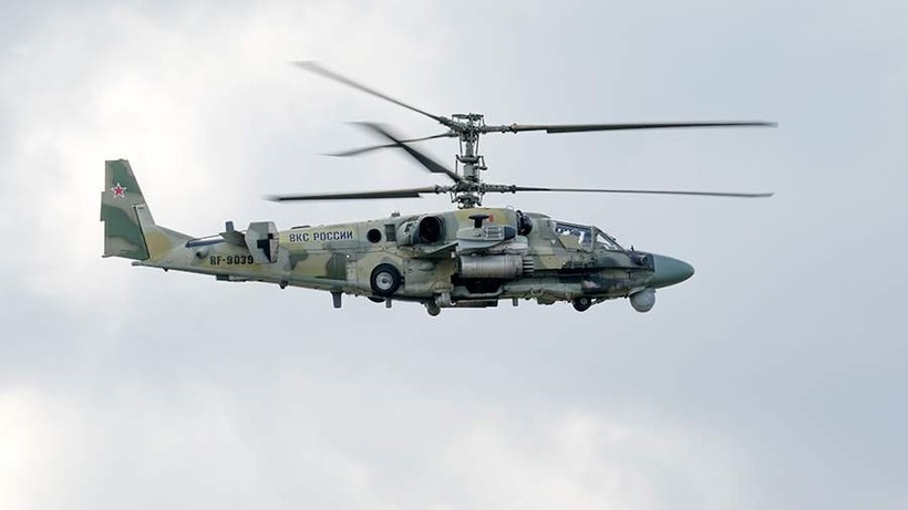 Máy bay trực thăng "Cá sấu" Ka-52 của quân đội Nga.