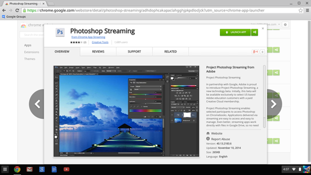 Adobe tính đưa Photoshop lên trình duyệt Chrome