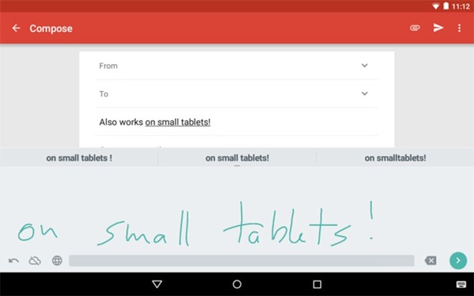 Google Handwriting Input cho phép dùng chữ viết tay khi nhập liệu trên mọi ứng dụng Android.  