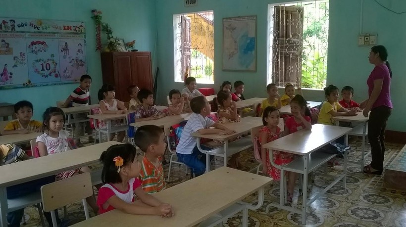 Hình ảnh tại trường Tiểu học Hoằng Đồng, Hoằng Hóa, Thanh Hóa.