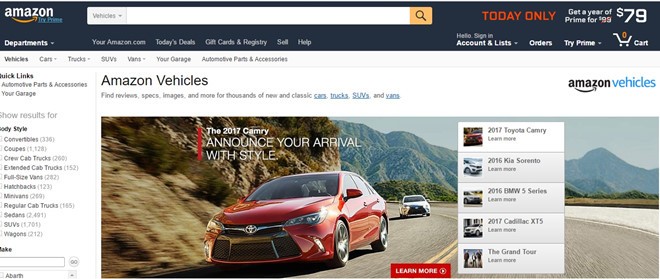 Amazon sẽ bán ô tô qua internet với giá rẻ hơn... 30%