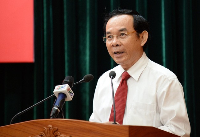 Ông Nguyễn Văn Nên chỉ đạo toàn diện công tác chống dịch ở TP Hồ Chí Minh. Ảnh: VTV.
