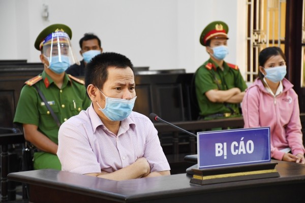Bị cáo Nguyễn Văn Thanh tại phiên toà xét xử. Ảnh: Hồ Giang.