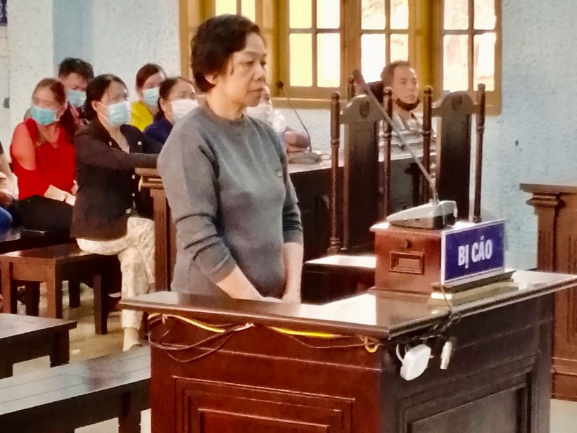 Phan Thị Kim Mai tại phiên tòa xét xử.