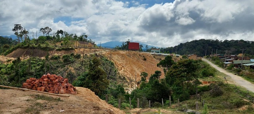 Khu vực xã Đăk Tăng (huyện Kon Plông) nơi chịu ảnh hưởng của động đất.