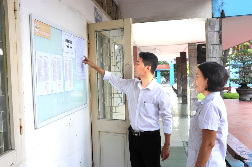 Phòng bảo quản đề thi, bài thi tại Hội đồng coi thi Trường THPT Hoàng Quốc Việt (thị xã Đông Triều) được bố trí theo đúng quy định.