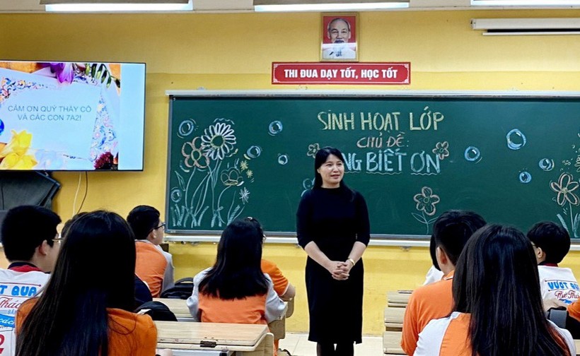 Giờ học hạnh phúc của cô trò Trường THCS Nguyễn Trãi, quận Ba Đình
