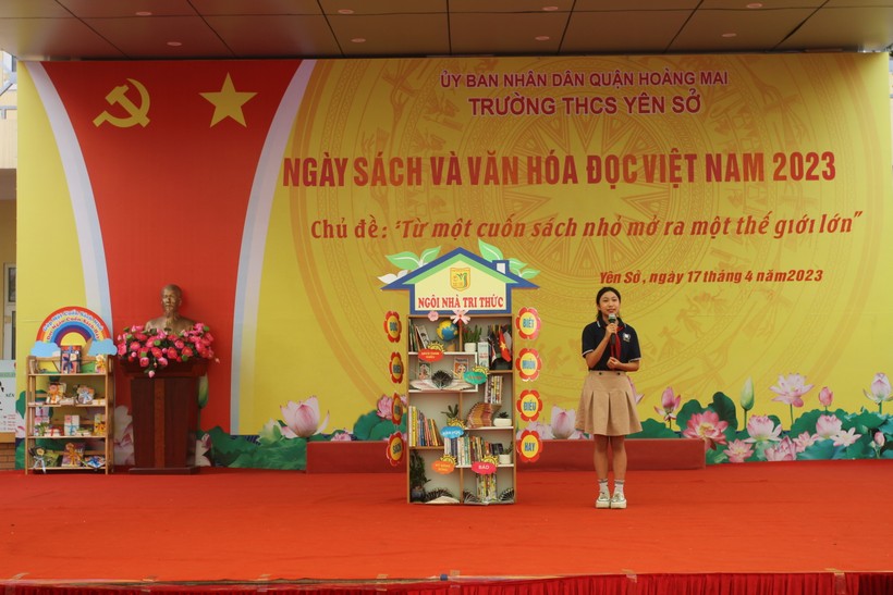 Học sinh Hà Nội tích cực hưởng ứng ngày hội đọc sách ảnh 3