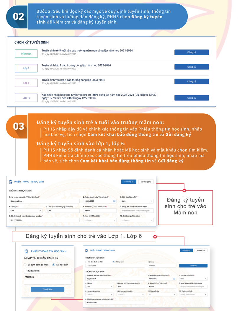 Hà Nội hướng dẫn chi tiết quy trình đăng ký tuyển sinh trực tuyến ảnh 2