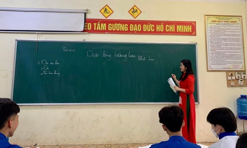 Cô Thuận là giáo viên trẻ, giỏi chuyên môn.