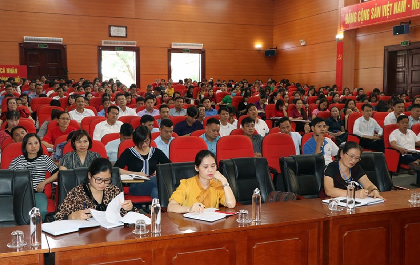 Hội nghị tuyên truyền phổ biến, giáo dục pháp luật tại Phòng GD&ĐT huyện Lục Ngạn (Ảnh tư liệu).