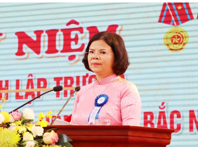Chủ tịch UBND tỉnh Bắc Ninh - Nguyễn Hương Giang phát biểu tại buổi lễ.