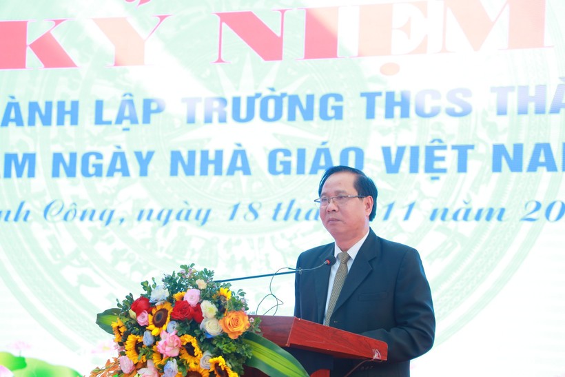 Ông Nguyễn Công Thành - Phó Bí thư Thường trực Quận ủy Ba Đình phát biểu.