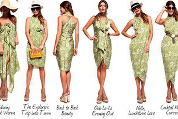 7 cách "hô biến" khăn sarong thành váy cho mùa đi biển