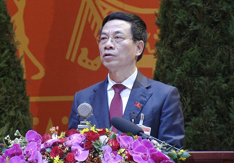 Đồng chí Nguyễn Mạnh Hùng, Ủy viên Trung ương Đảng, Bộ trưởng Bộ Thông tin và Truyền thông.