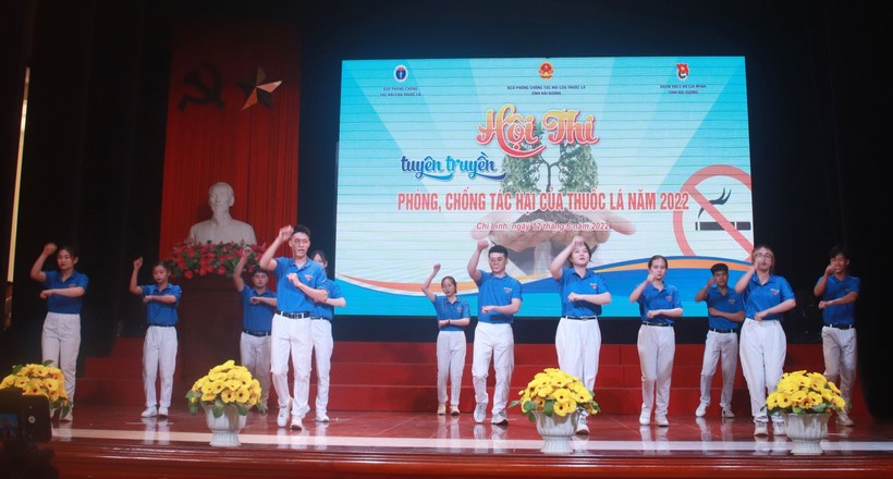 Nhiều cơ sở giáo dục và đào tạo của tỉnh Hải Dương phát động phong trào thi đua phòng chống thuốc lá. ảnh 2