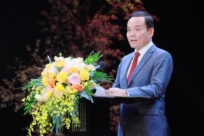 Phó Thủ tướng Trần Lưu Quang phát biểu tại lễ tuyên dương.
