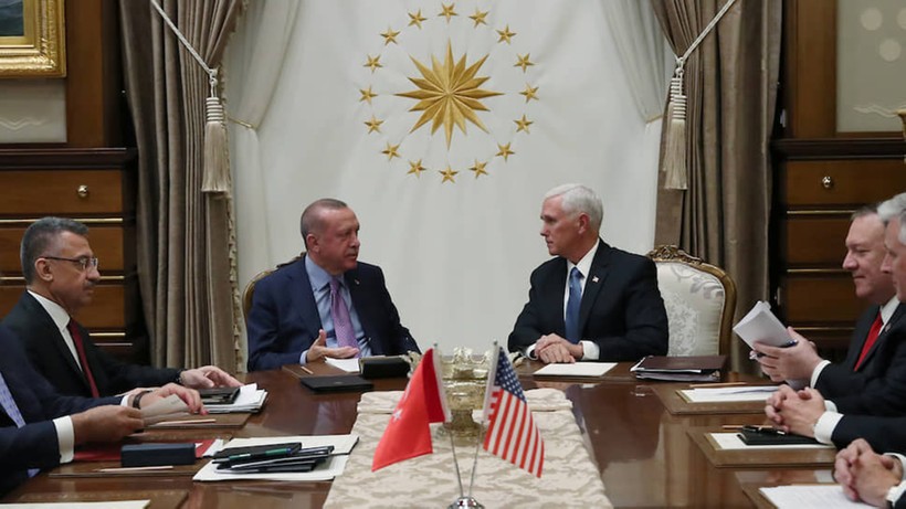 Hội đàm Mỹ -Thổ Nhĩ Kỳ tại Ankara. Ảnh: Reuters