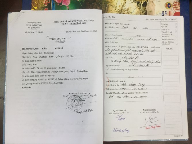Quảng Bình: Lãnh đạo xã “bắt người chết” ký giấy tờ