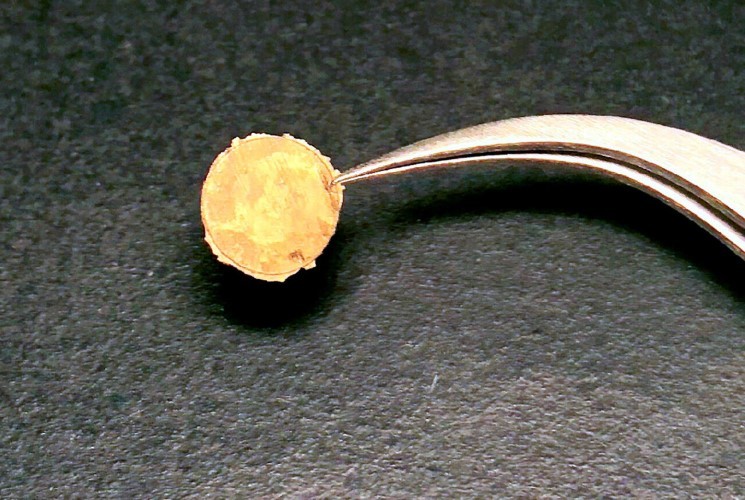 Một “đồng tiền vàng” được cấu thành từ các khối xây dựng hạt nano.