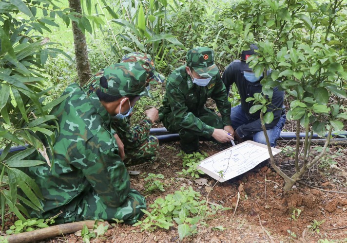 Lực lượng trinh sát Bộ đội Biên phòng tỉnh Điện Biên triển khai phương án đánh bắt tội phạm ma túy.