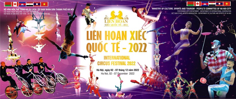 Poster Liên hoan Xiếc quốc tế 2022 tại Hà Nội. Ảnh: BTC