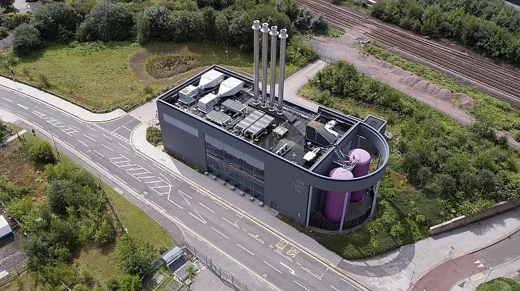 Một phần cơ sở hạ tầng dự án nước địa nhiệt ở Gateshead, Anh.