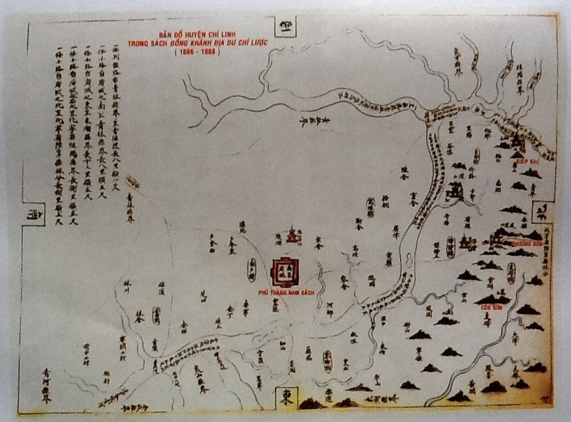 Bản đồ huyện Chí Linh trong sách “Đồng Khánh dư địa chí”.