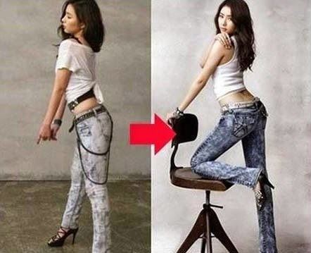 Mỹ nữ Hàn trước và sau khi photoshop