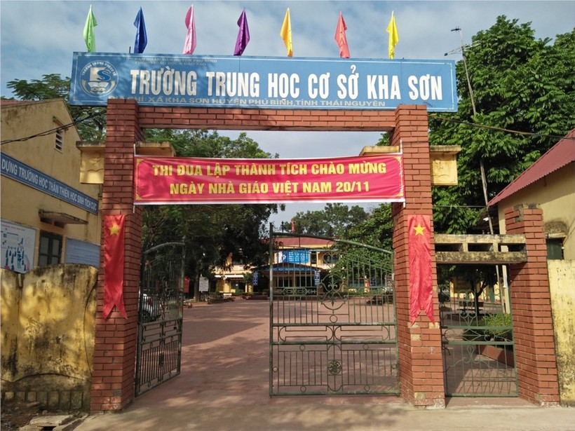 Ngôi trường có nghi vấn hiệu trưởng đánh học sinh phải nhập viện. Ảnh: website THCS Kha Sơn