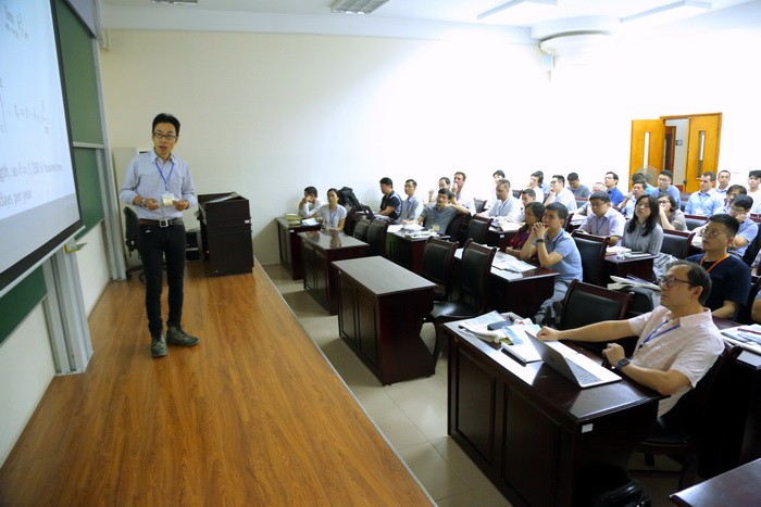 Hội thảo Tài chính định lượng châu Á lần thứ 7 tổ chức tại Viện Nghiên cứu cao cấp về Toán. Ảnh: Việt Hà
