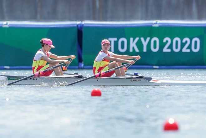Cặp đôi Lường Thị Thảo và Đinh Thị Hảo xếp thứ 15 chung cuộc môn Rowing nội dung thuyền đôi nữ đôi mái chèo hạng nhẹ tại Olympic Tokyo 2020.