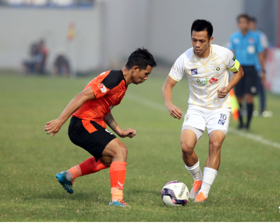 Văn Quyết gỡ được một bàn cho Hà Nội Fc trước Đà Nẵng ở vòng 5 V-League 2022.
