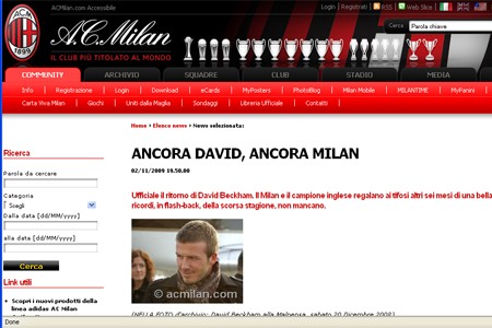AC Milan hoàn tất thương vụ Beckham