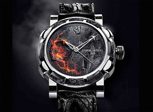 Đồng hồ làm từ tro núi lửa