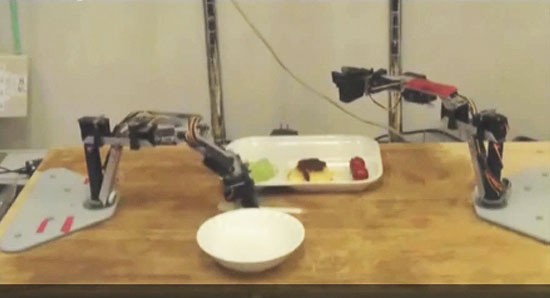 Robot hỗ trợ con người gắp thức ăn qua giọng nói