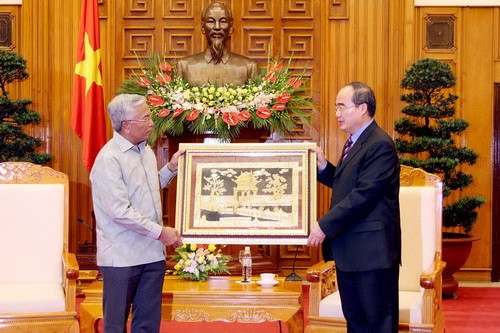 Phó Thủ tướng Nguyễn Thiện Nhân tiếp các Trưởng đoàn dự Đại hội Thể thao HS Đông Nam Á lần thứ 5