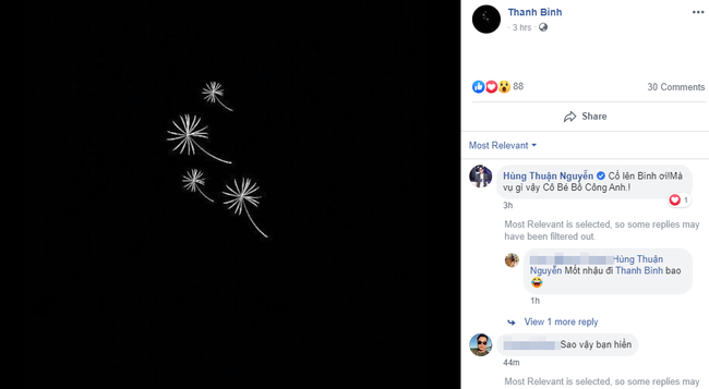 Động thái lạ trên mạng xã hội của Thanh Bình. 