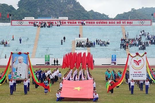 Không khí tại lễ khai mạc Đại hội Thể dục thể thao tỉnh Sơn La lần thứ IX