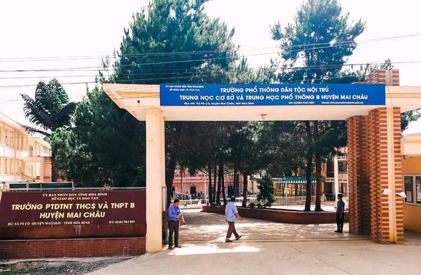 Điểm thi trường phổ thông DTNT THCS B huyện Mai Châu.
