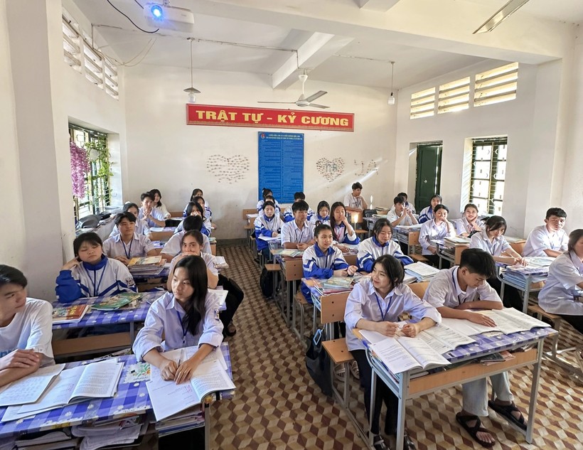 Một buổi lên lớp của học sinh nhà trường.