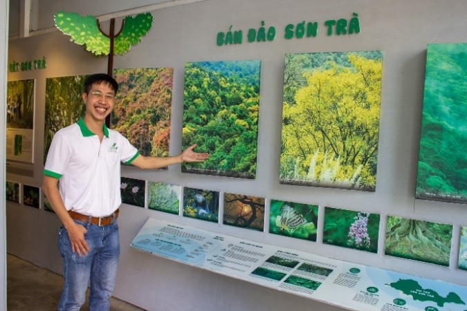 Anh Hoàng Chương tại Trung tâm Giáo dục thiên nhiên Sơn Trà.