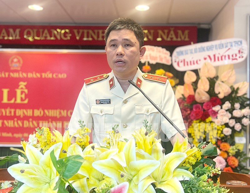 Ông Nguyễn Đức Thái tại buổi lễ bổ nhiệm (Nguồn: Thành ủy TPHCM)