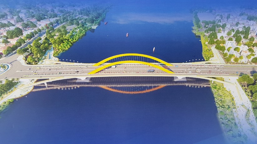 Phối cảnh dự cầu vượt sông Hương và đường Nguyễn Hoàng hơn 2.200 tỷ đồng.